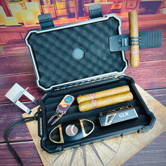 Cigar Golf Cigar Travel Case with Accessories by Groovy Groomsmen Gifts