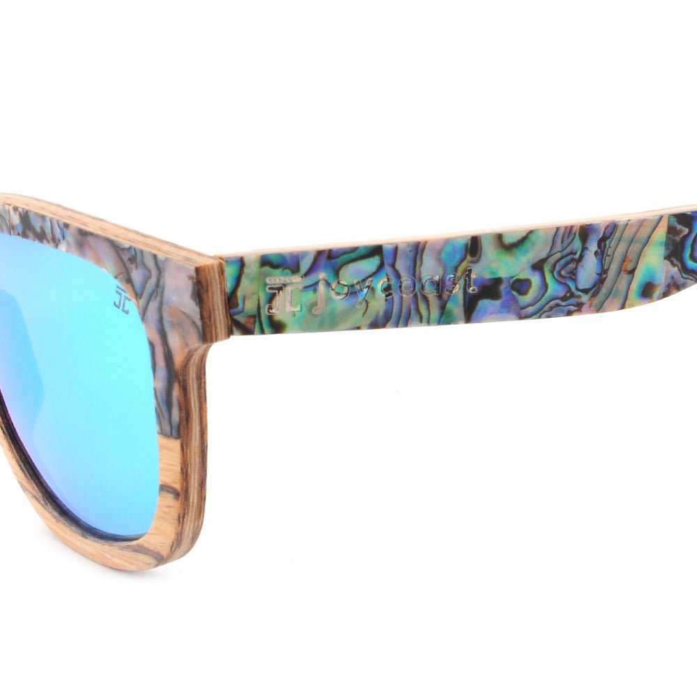 Wooden Sunglasses Cirque Abalone Wayfinder Sunglasses by Groovy Groomsmen Gifts