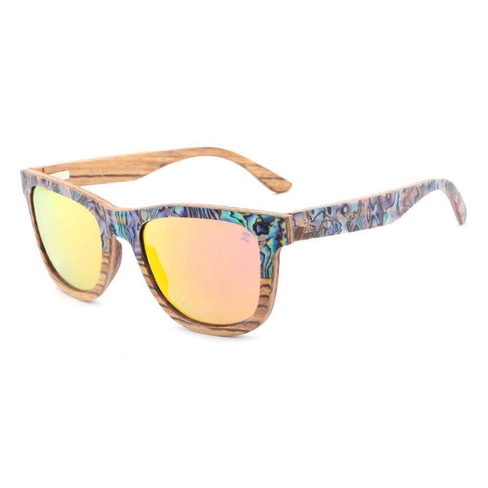 Wooden Sunglasses Cirque Abalone Wayfinder Sunglasses by Groovy Groomsmen Gifts