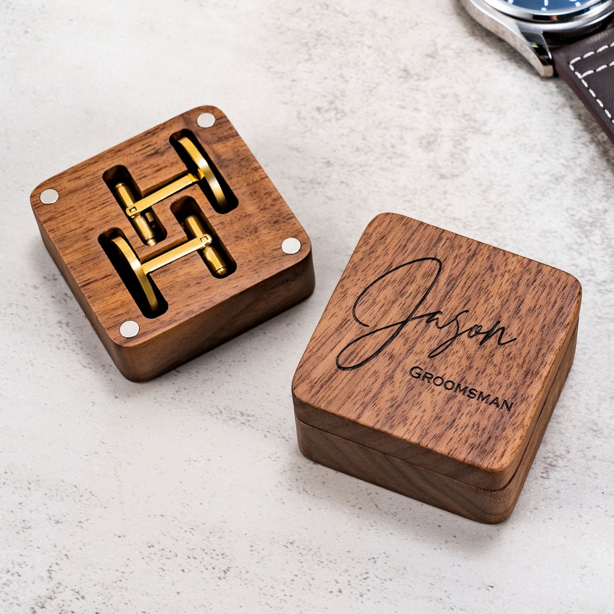 Classic Cufflinks & Keepsake Box - Groovy Groomsmen Gifts