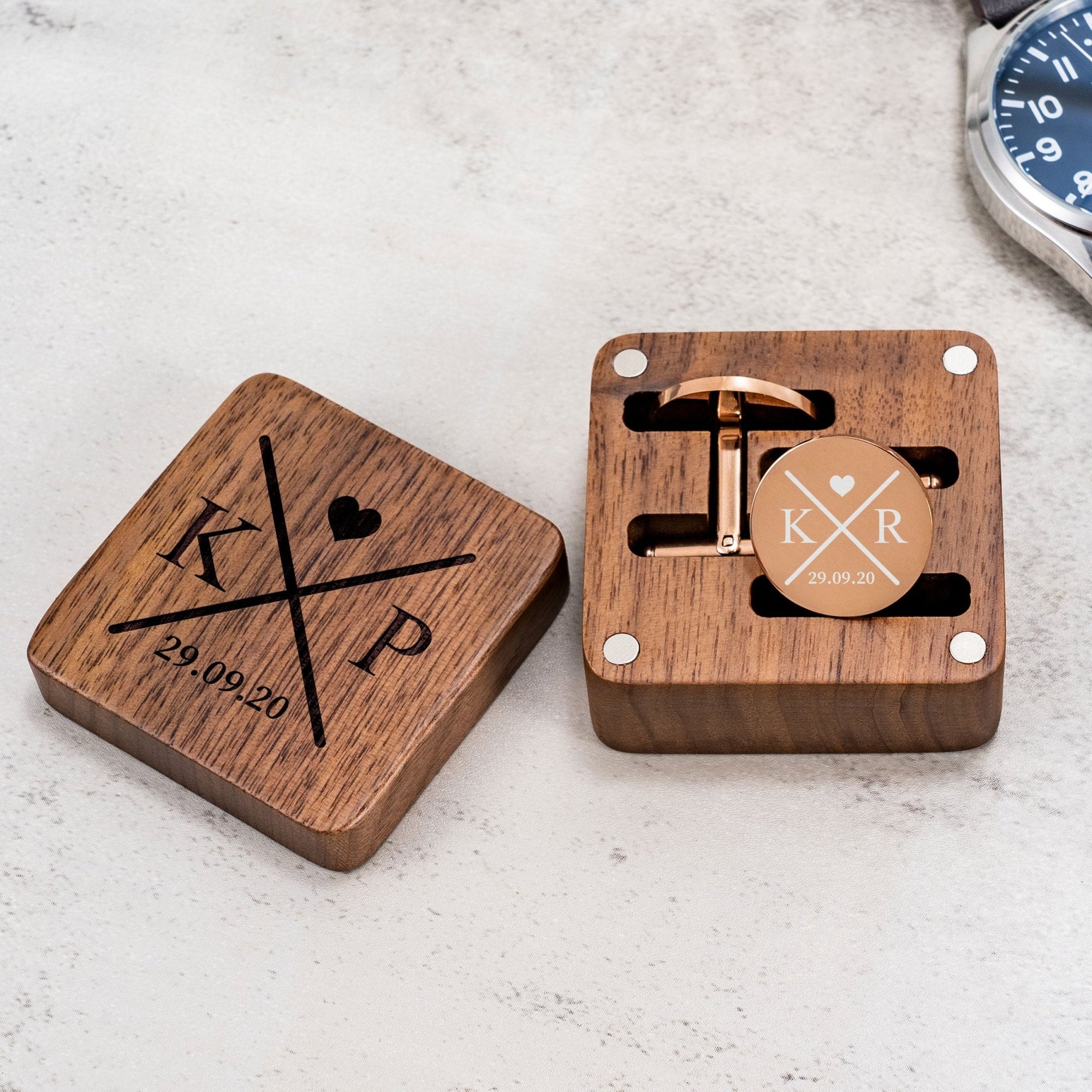 Classic Cufflinks & Keepsake Box - Groovy Groomsmen Gifts