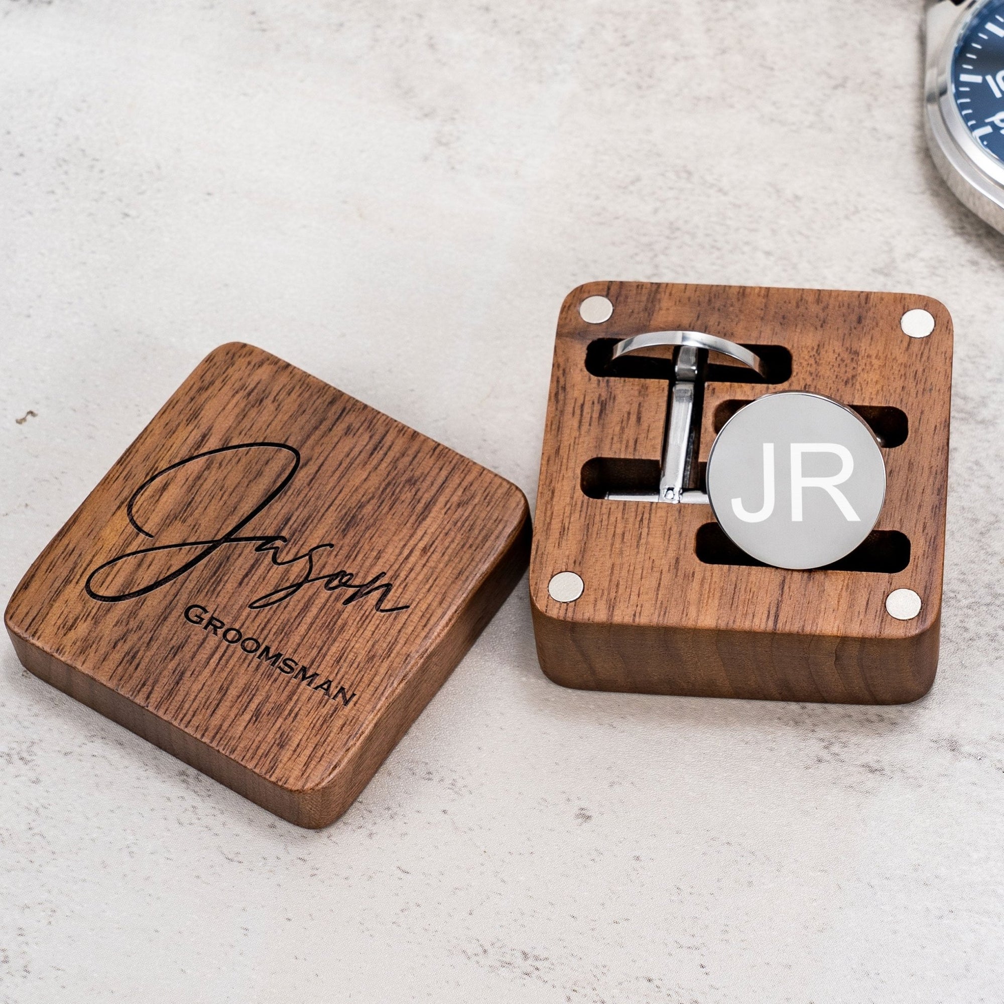 Classic Cufflinks & Keepsake Box - Groovy Groomsmen Gifts