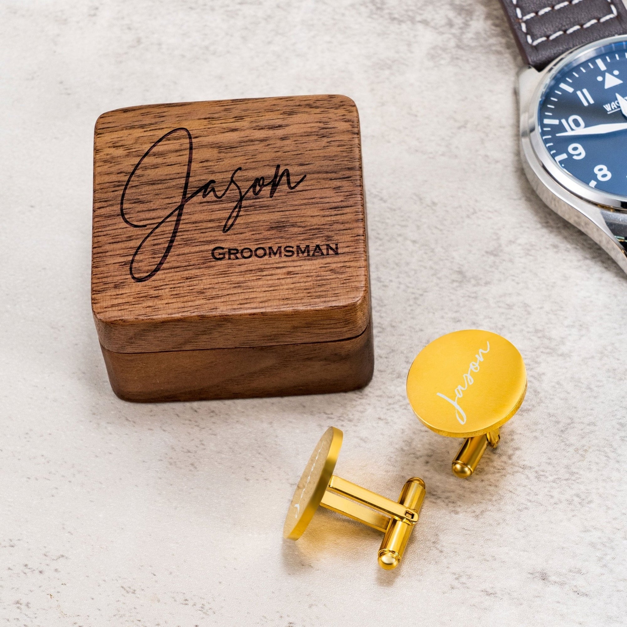 Classic Cufflinks & Keepsake Box - Groovy Groomsmen Gifts