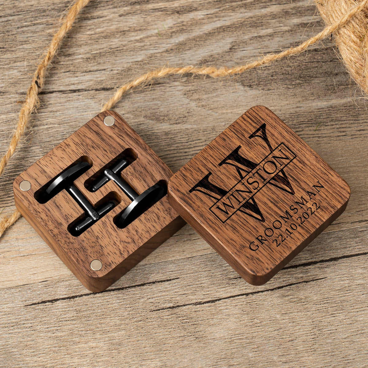 Classic Cufflinks &amp; Keepsake Box - Groovy Groomsmen Gifts