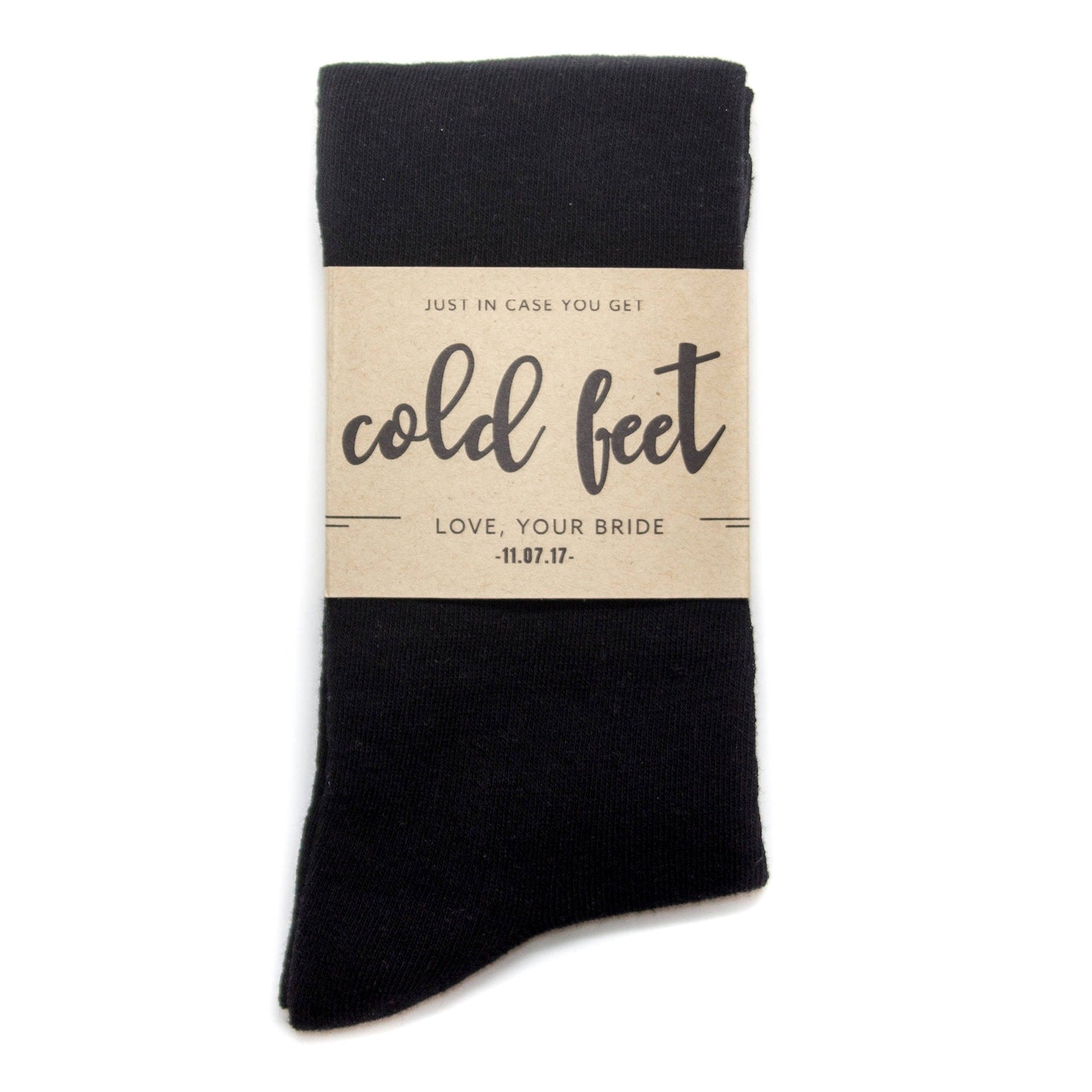 Groomsmen Socks Cold Feet And Warm Heart by Groovy Groomsmen Gifts