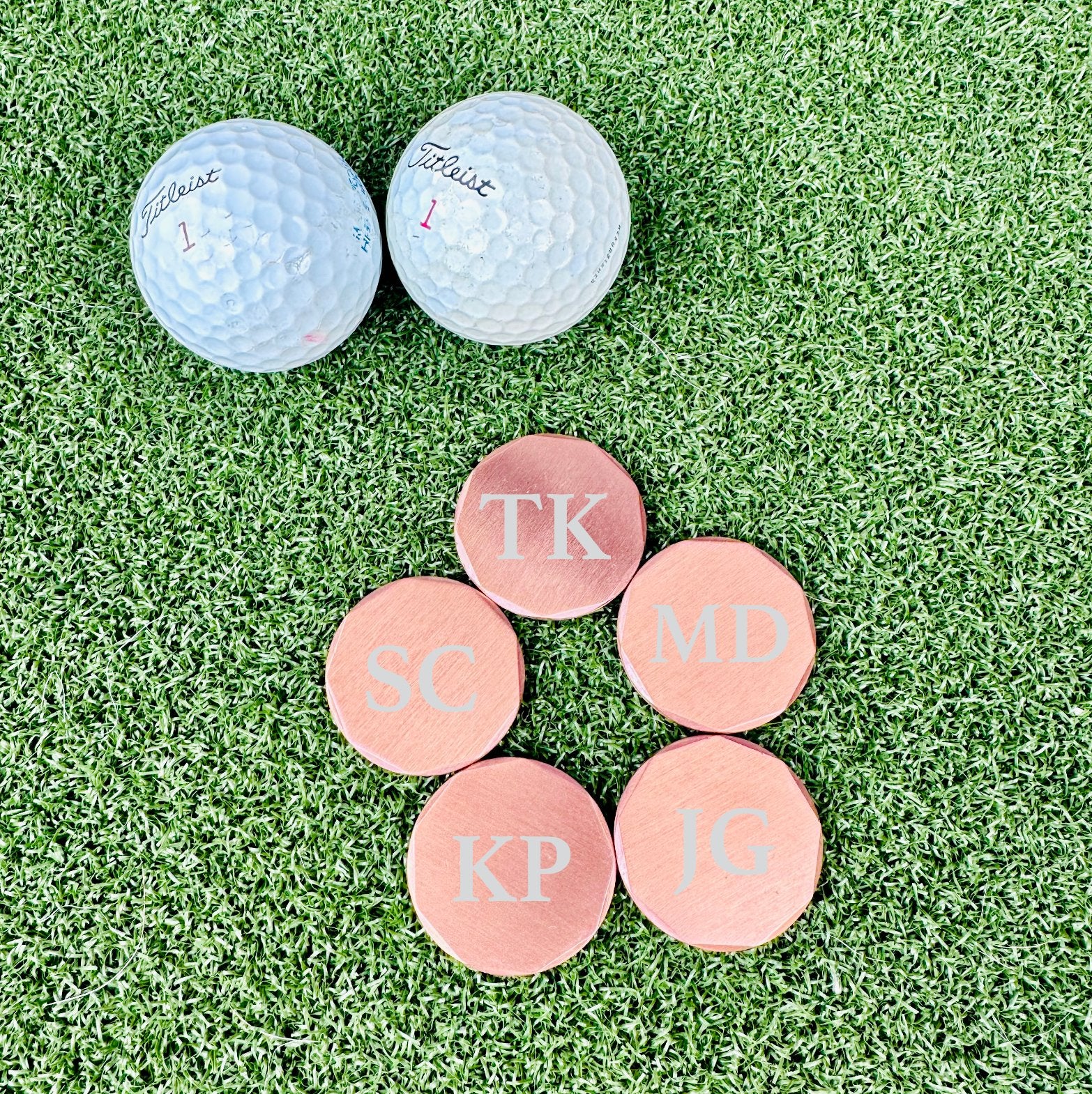 Copperlinks Custom Golf Ball Marker - Groovy Groomsmen Gifts