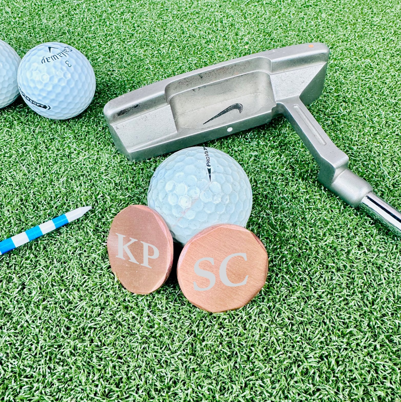 Copperlinks Custom Golf Ball Marker - Groovy Groomsmen Gifts