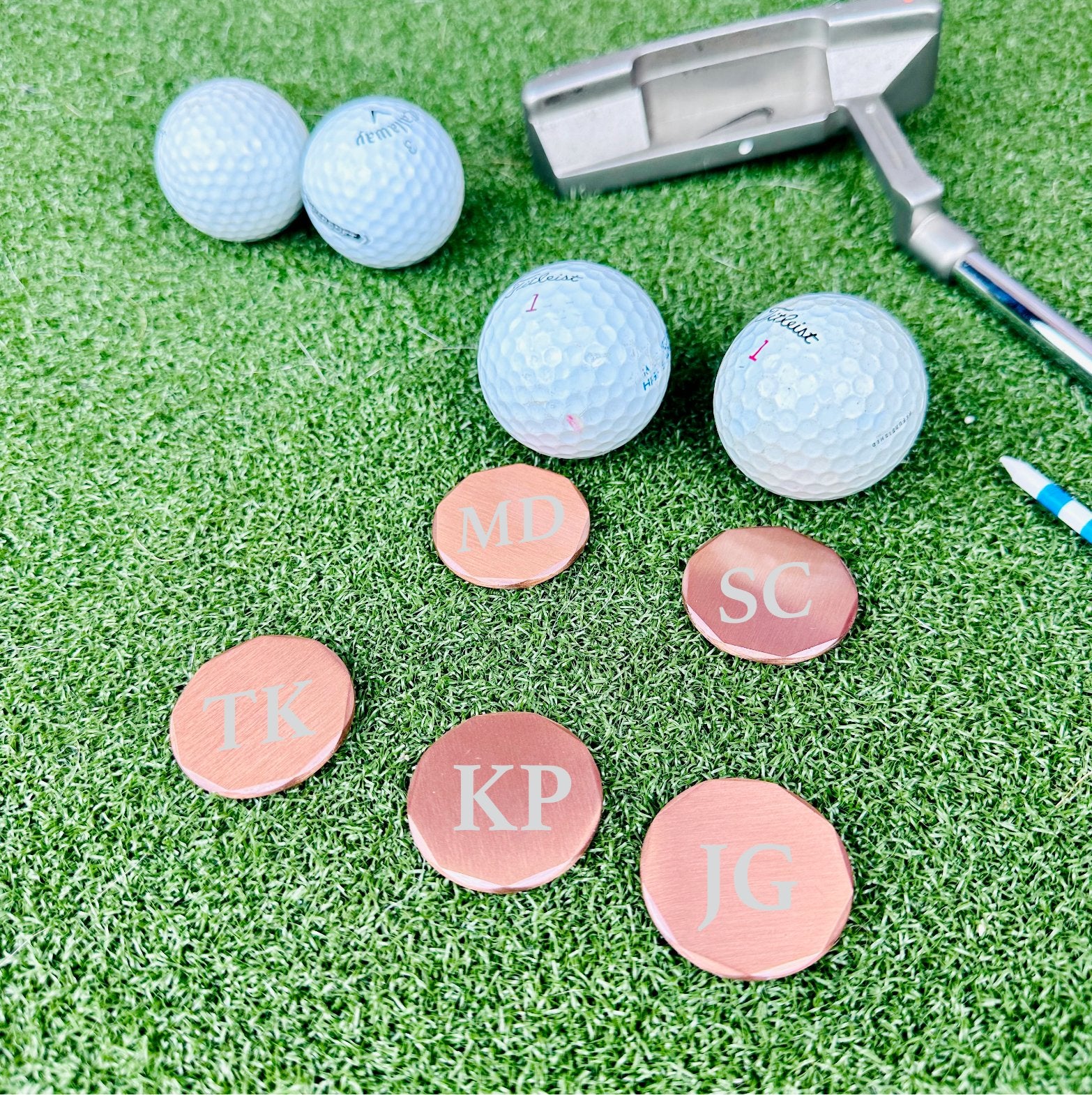 Copperlinks Custom Golf Ball Marker - Groovy Groomsmen Gifts