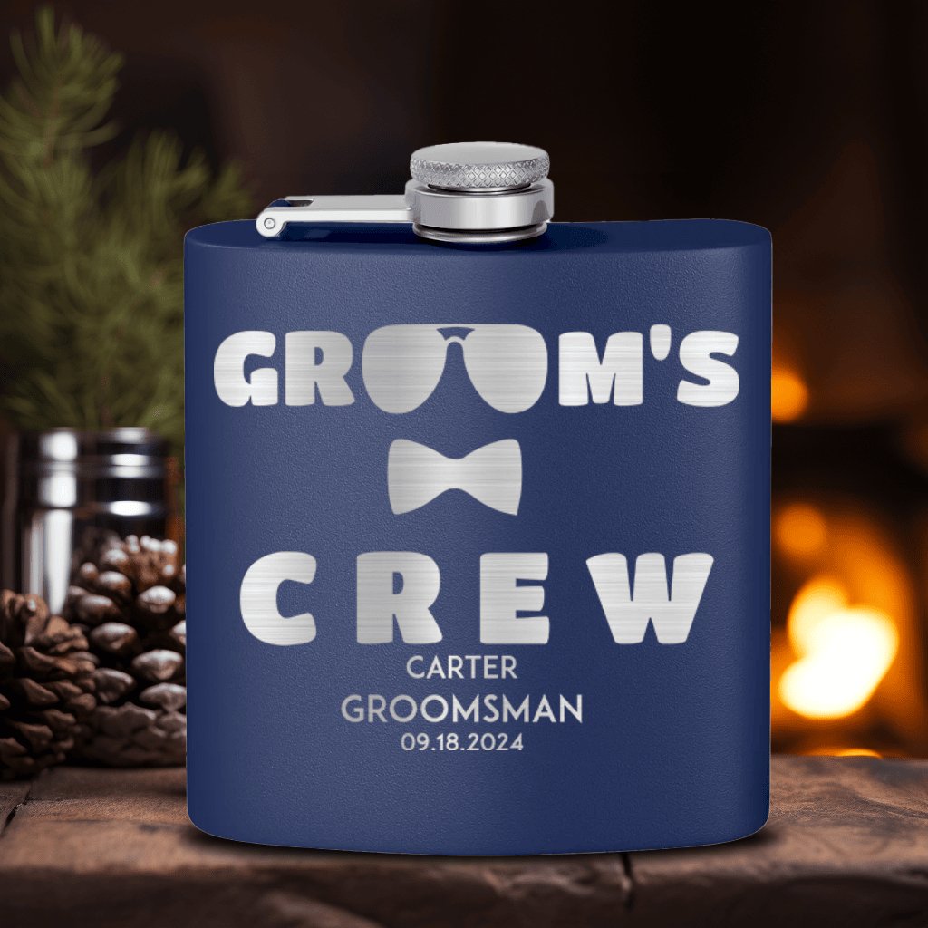 Groomsman Flasks Crew In Shades Flask by Groovy Groomsmen Gifts