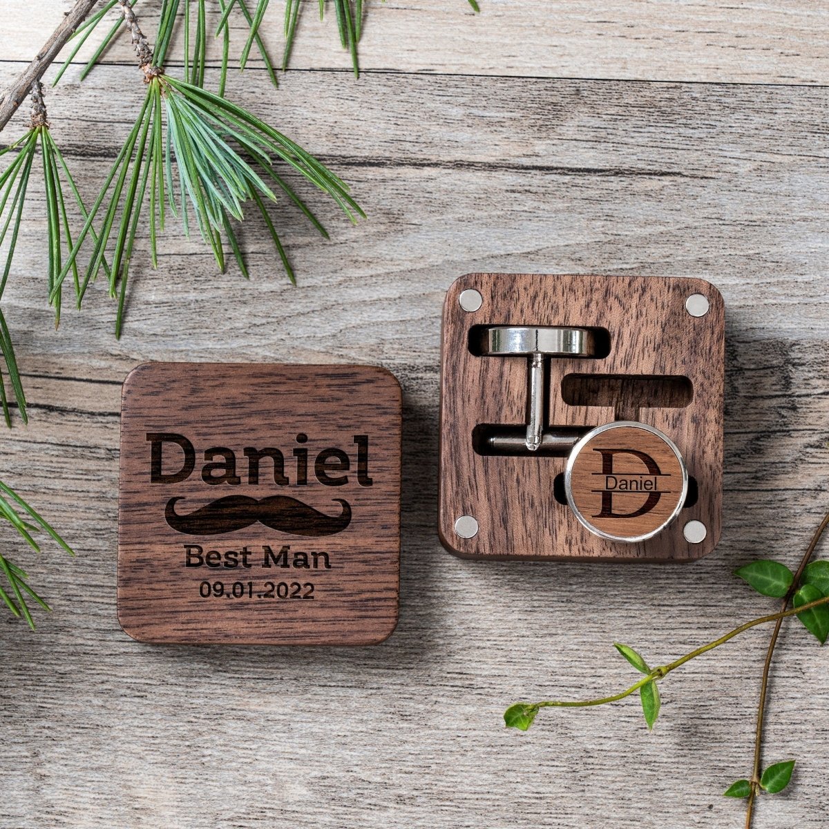 cufflinks Custom Wooden Wedding Cufflinks by Groovy Groomsmen Gifts