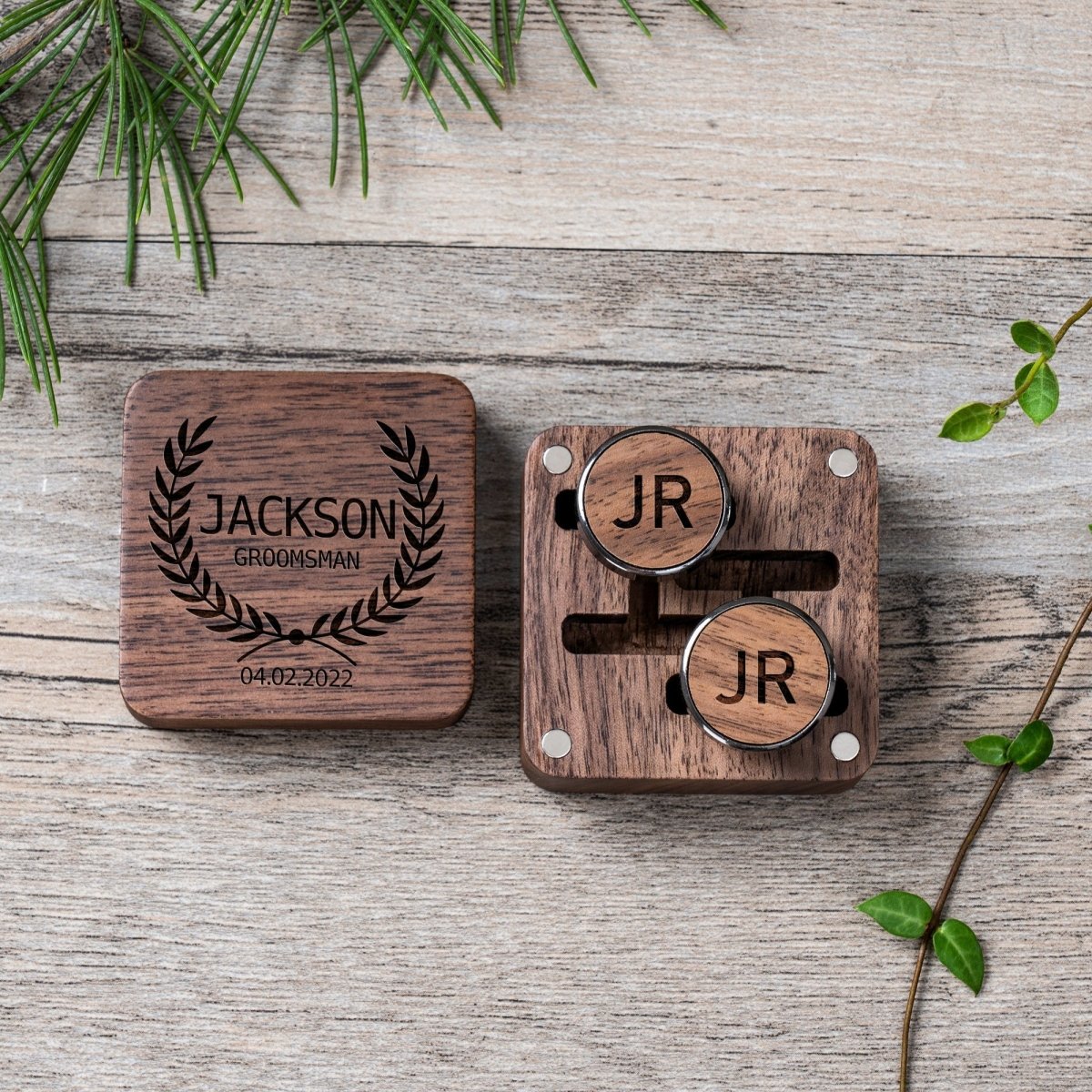 cufflinks Custom Wooden Wedding Cufflinks by Groovy Groomsmen Gifts