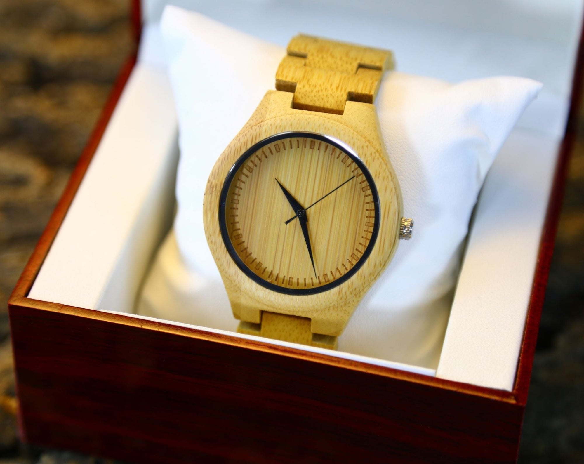 Custom Bamboo Watch - Groovy Groomsmen Gifts