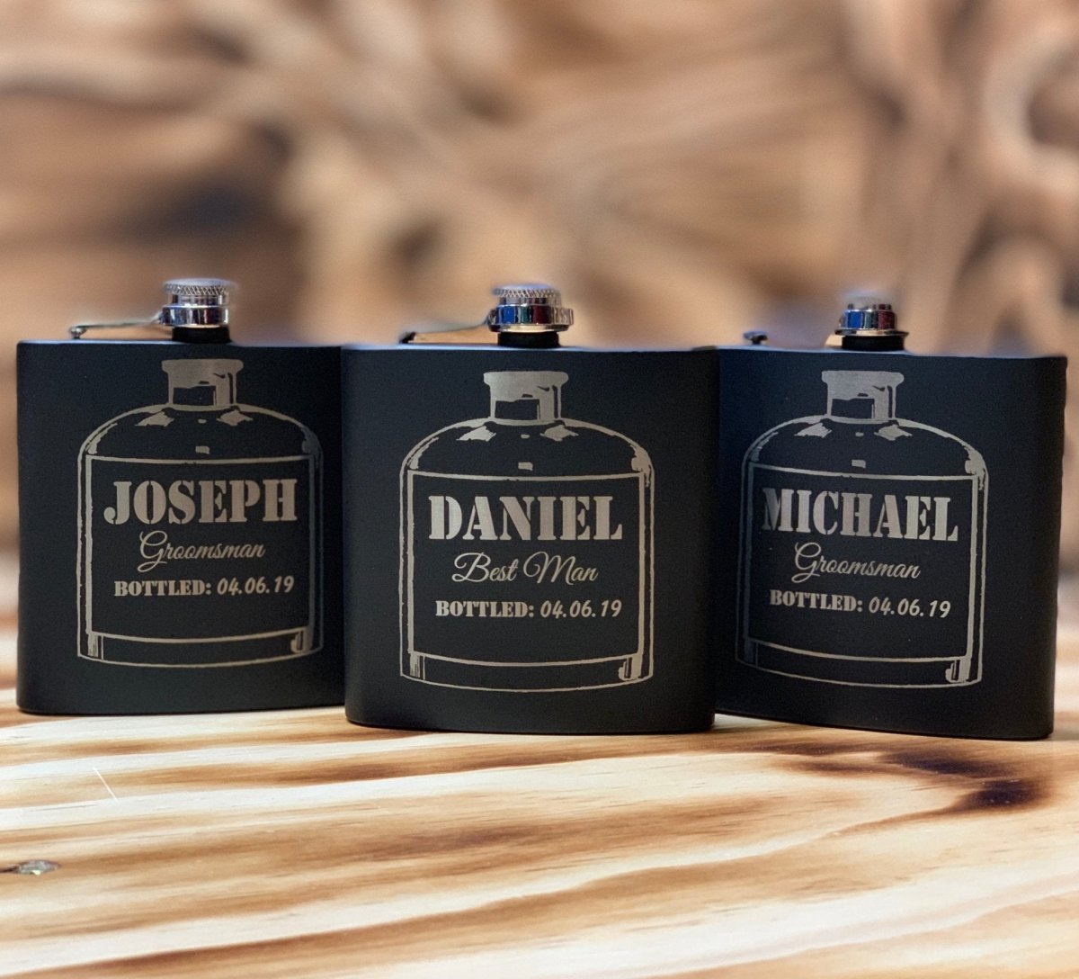 Custom Flasks Twist and Shoot by Groovy Groomsmen Gifts