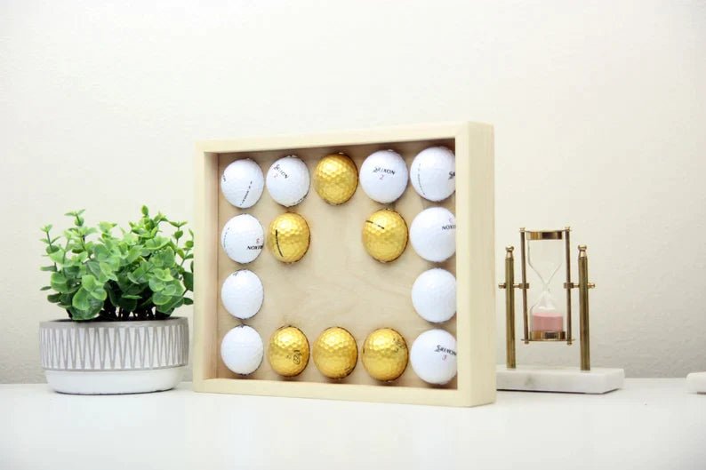 Golf Custom Golf Ball Display Frame by Groovy Groomsmen Gifts