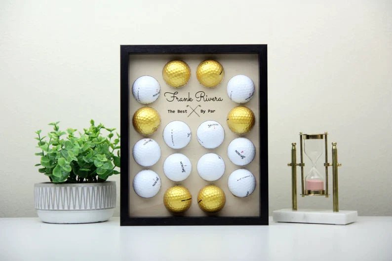 Golf Custom Golf Ball Display Frame by Groovy Groomsmen Gifts