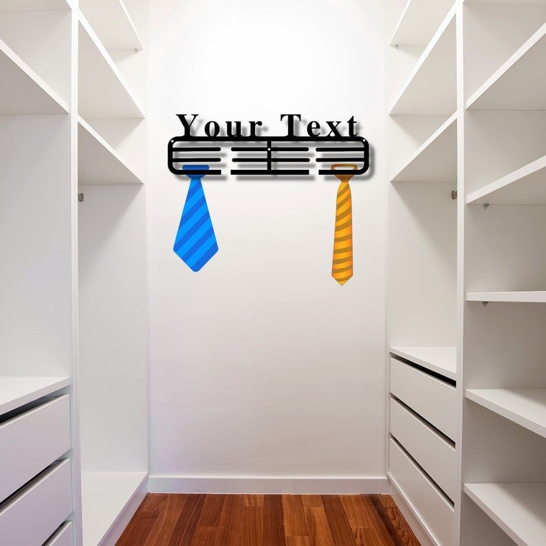 Guy Gifts Custom Metal Tie Rack by Groovy Groomsmen Gifts