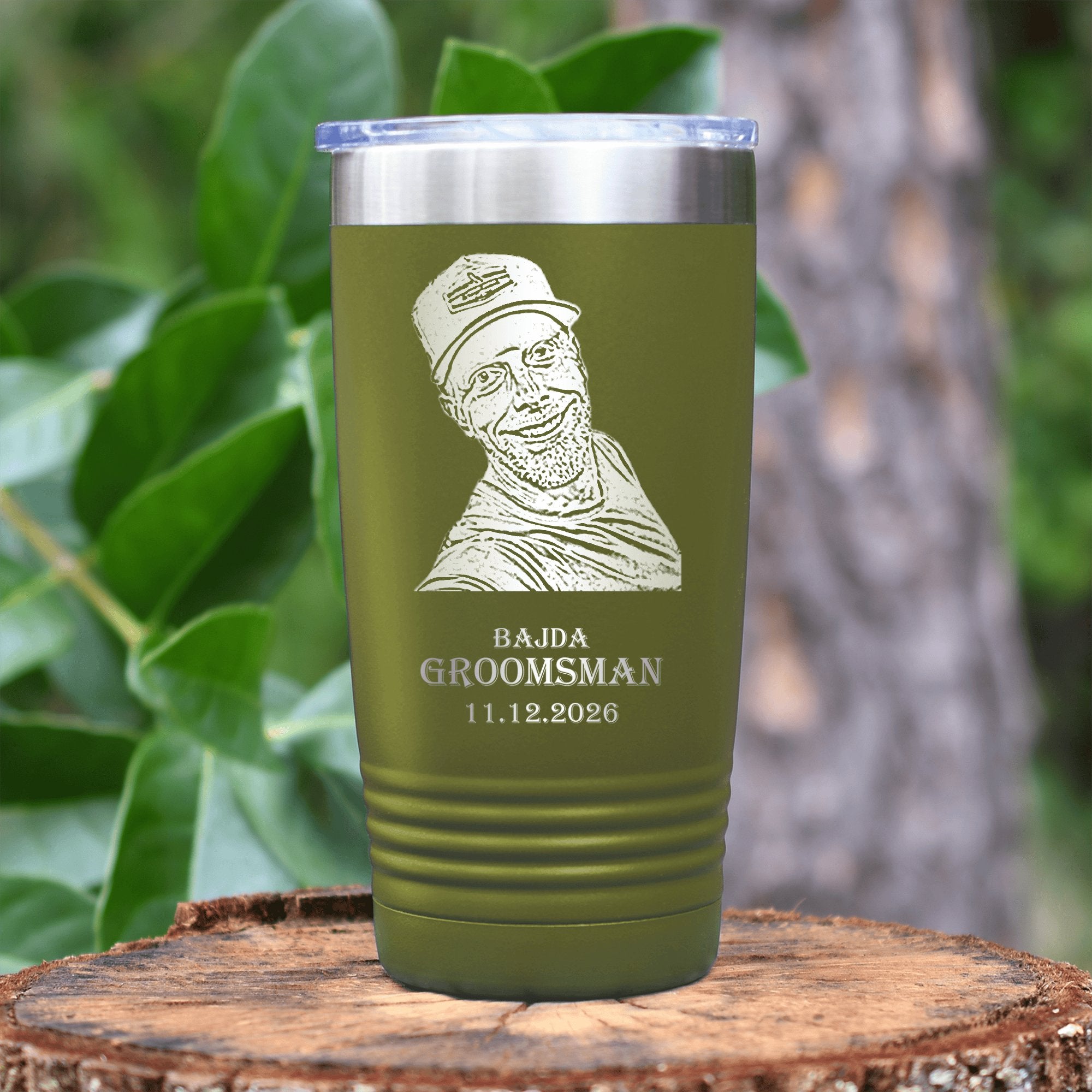 Custom Photo Groomsman Tumbler - Groovy Groomsmen Gifts