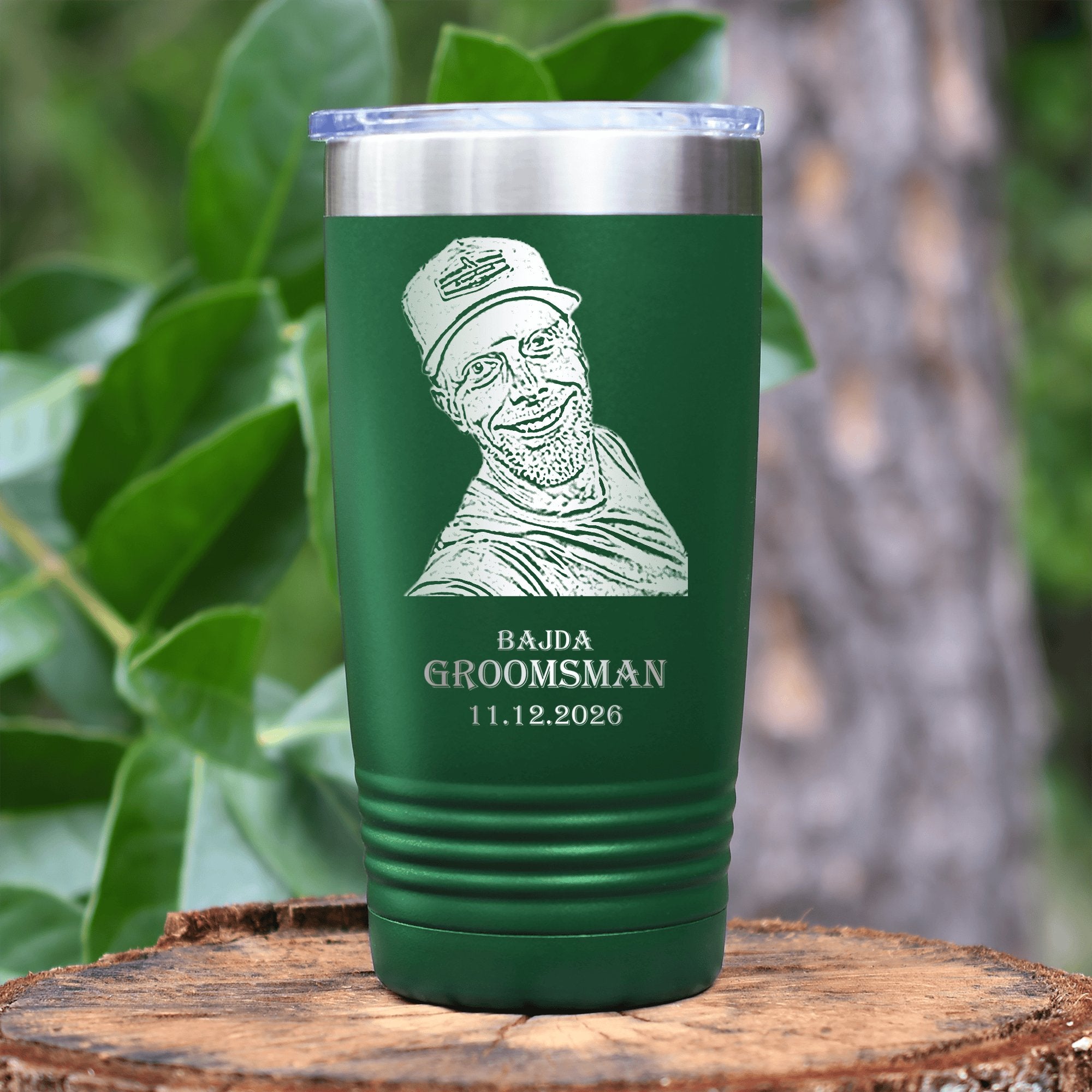 Custom Photo Groomsman Tumbler - Groovy Groomsmen Gifts