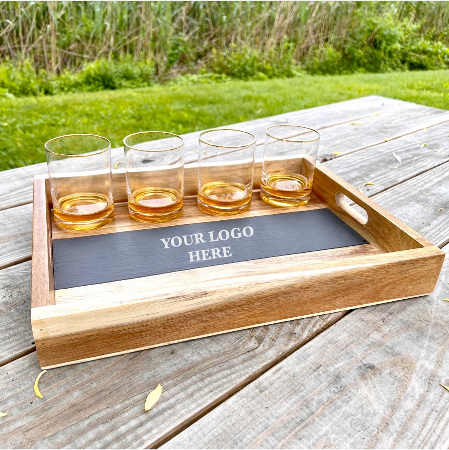 Custom Slate Serving Set - Groovy Groomsmen Gifts