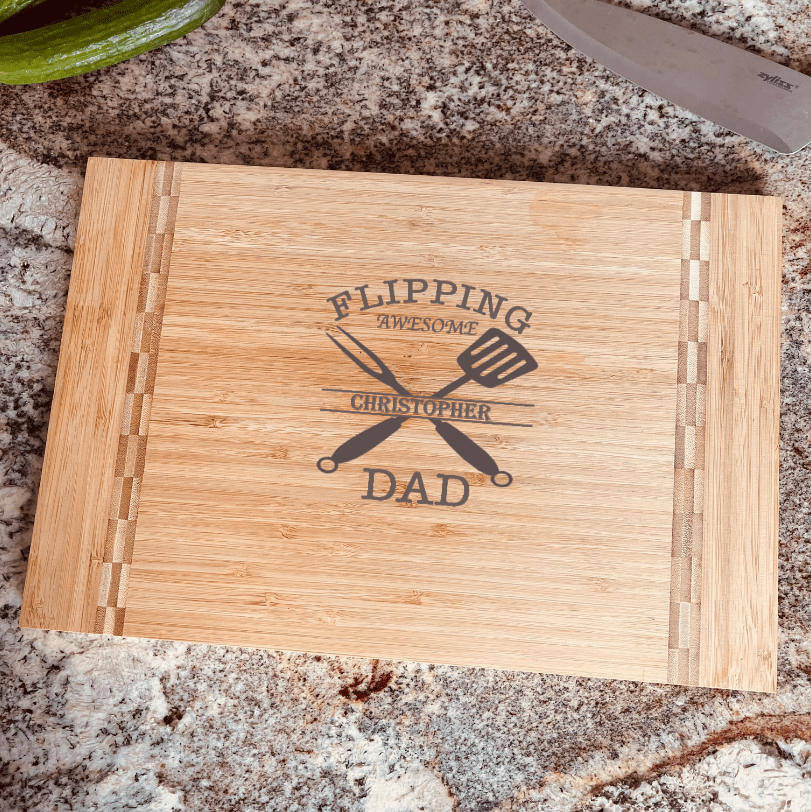 Dad Dad's Cutting Board by Groovy Groomsmen Gifts