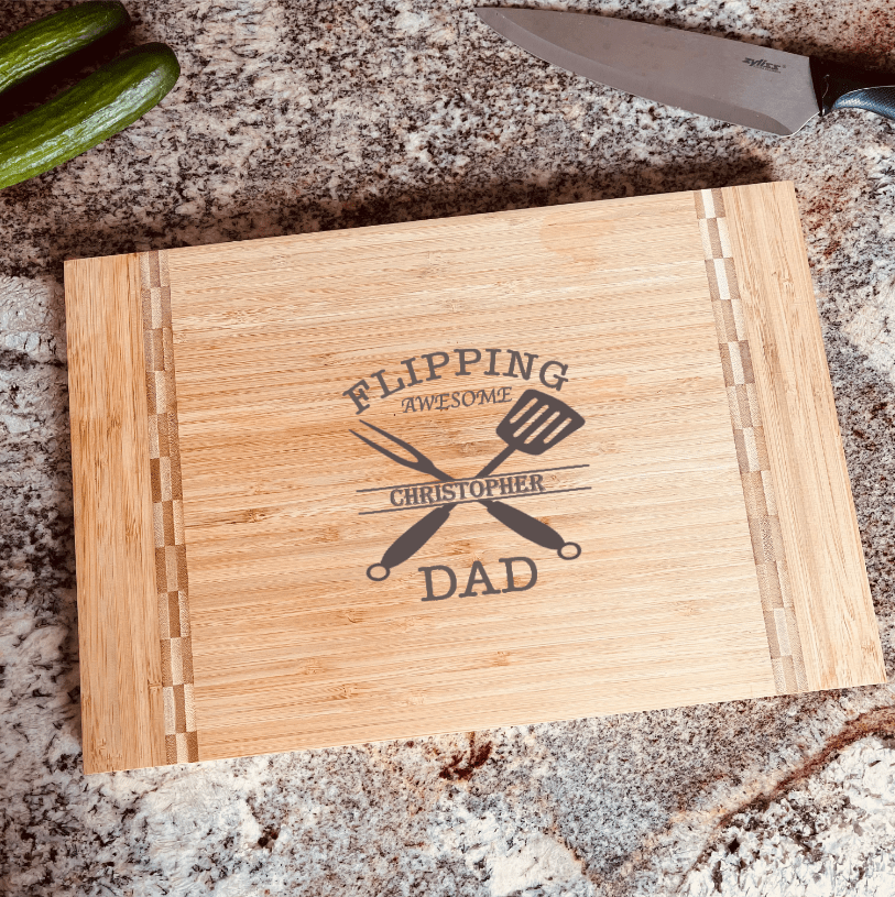 Dad Dad's Cutting Board by Groovy Groomsmen Gifts