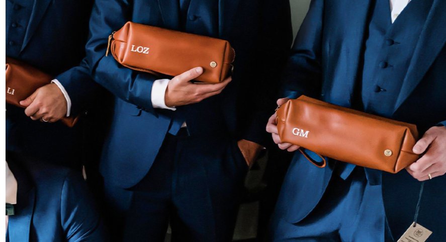 Man Bags Dapper Dopp by Groovy Groomsmen Gifts