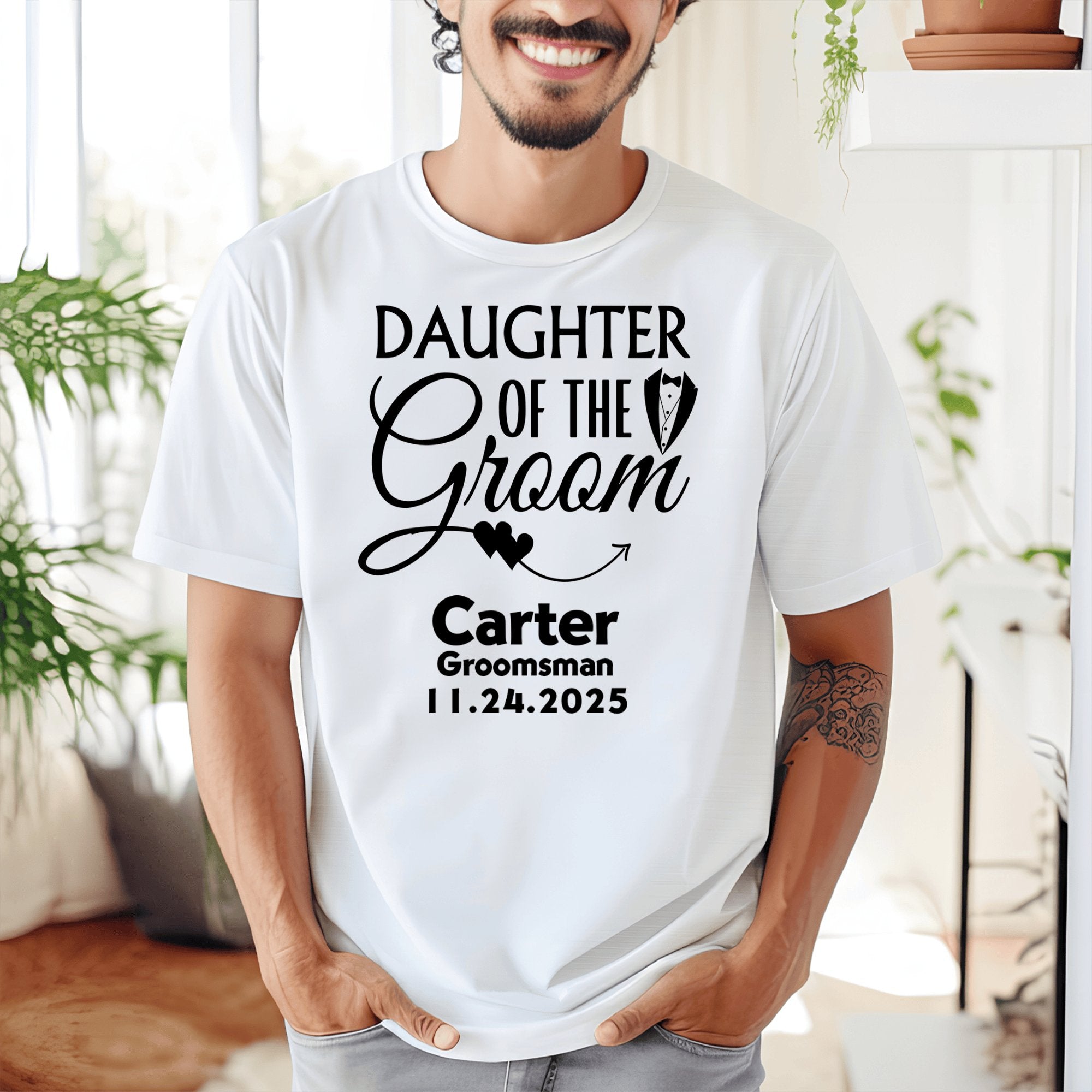 Daughter Of The Groom Mens T Shirt - Groovy Groomsmen Gifts