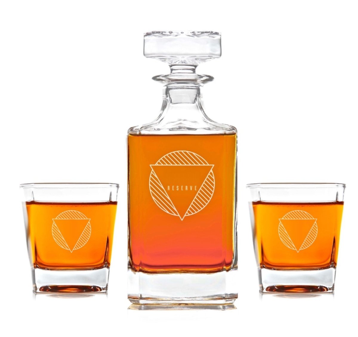 Decanter Custom Groomsmen Whiskey Decanter Set by Groovy Groomsmen Gifts