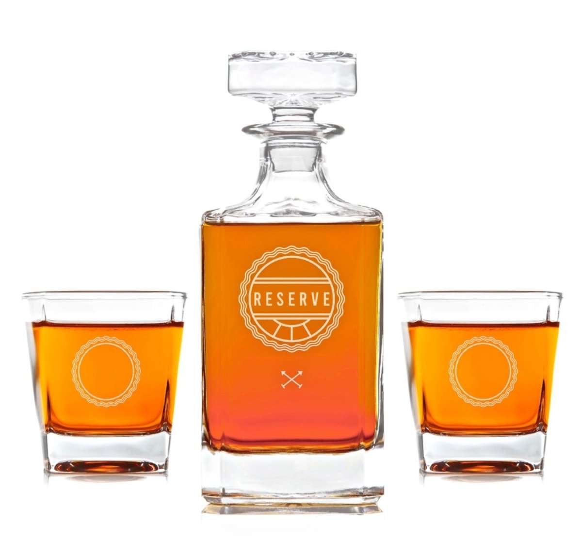 Decanter Custom Groomsmen Whiskey Decanter Set by Groovy Groomsmen Gifts