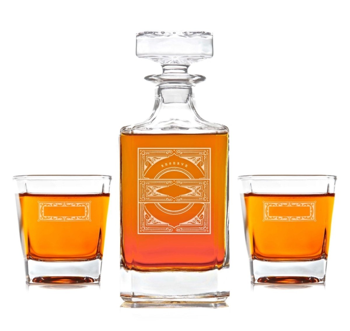 Decanter Custom Groomsmen Whiskey Decanter Set by Groovy Groomsmen Gifts