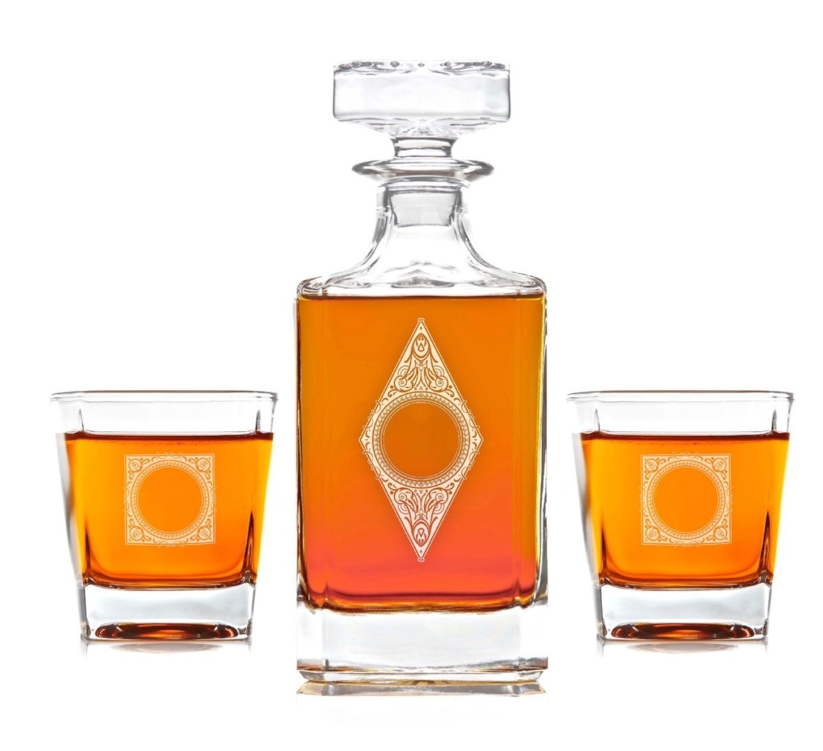 Decanter Custom Groomsmen Whiskey Decanter Set by Groovy Groomsmen Gifts