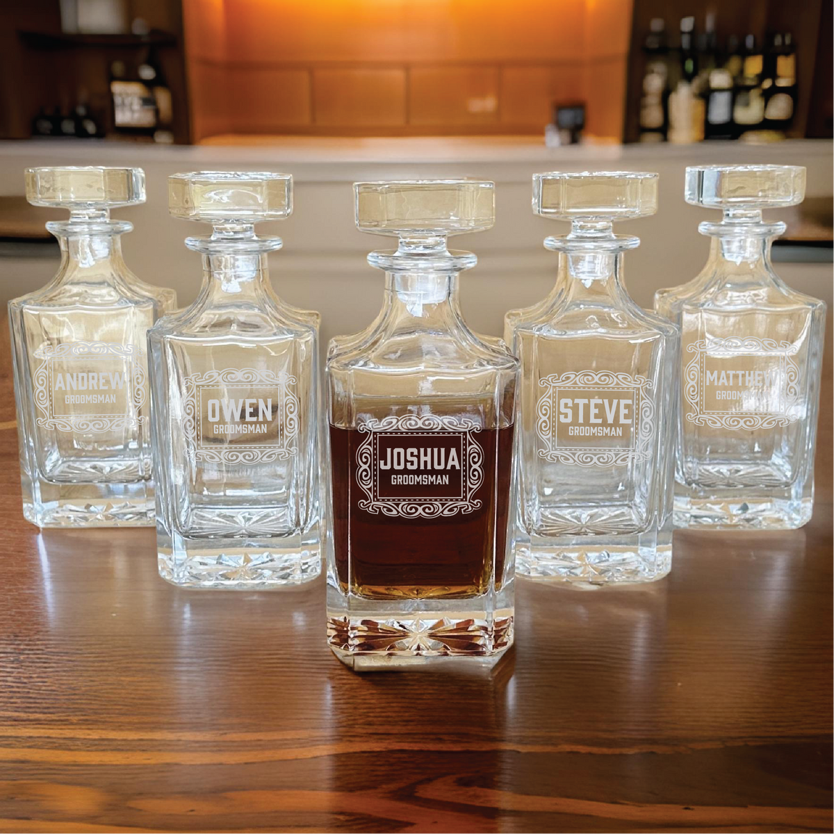 Groomsmen Decanter Set of 5