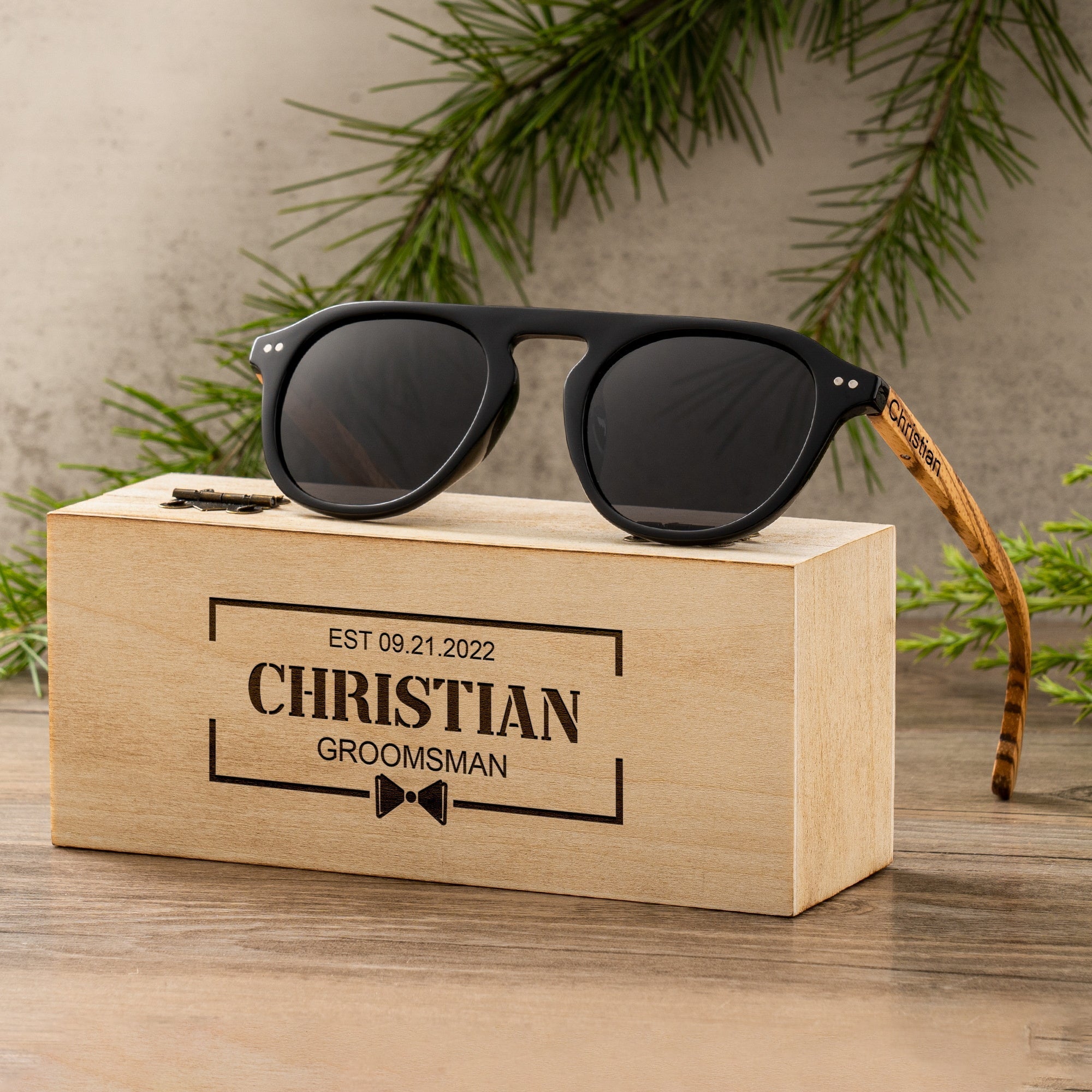 Sunglasses Driftwood Defenders by Groovy Groomsmen Gifts