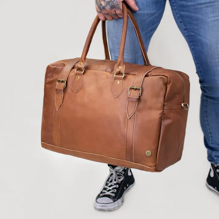 Duffel Bags Custom Leather Duffle by Groovy Groomsmen Gifts