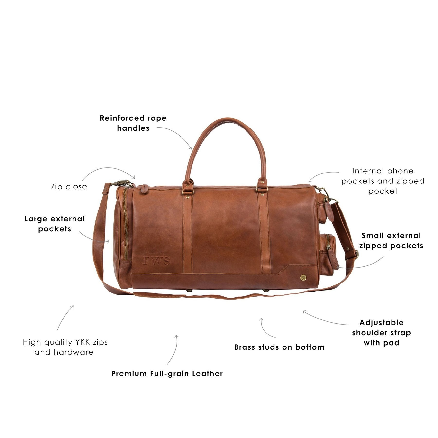 Duffel Bags Luxury Leather Duffle by Groovy Groomsmen Gifts