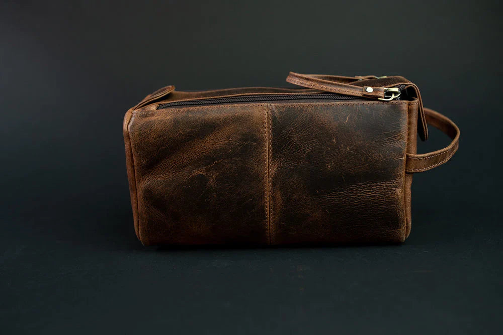 Top Grain Toiletry Bag