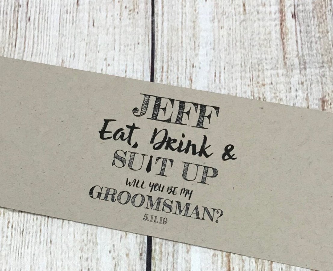 Eat, Drink & Suit Up Socks - Groovy Groomsmen Gifts