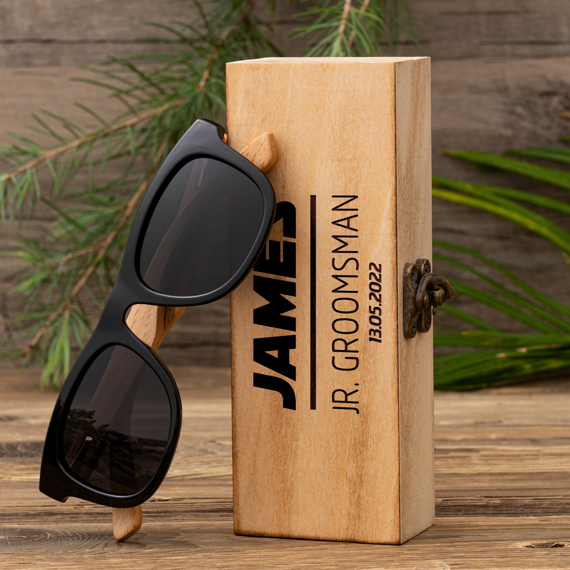 Engraved Ring Bearer Sunglasses - Groovy Groomsmen Gifts