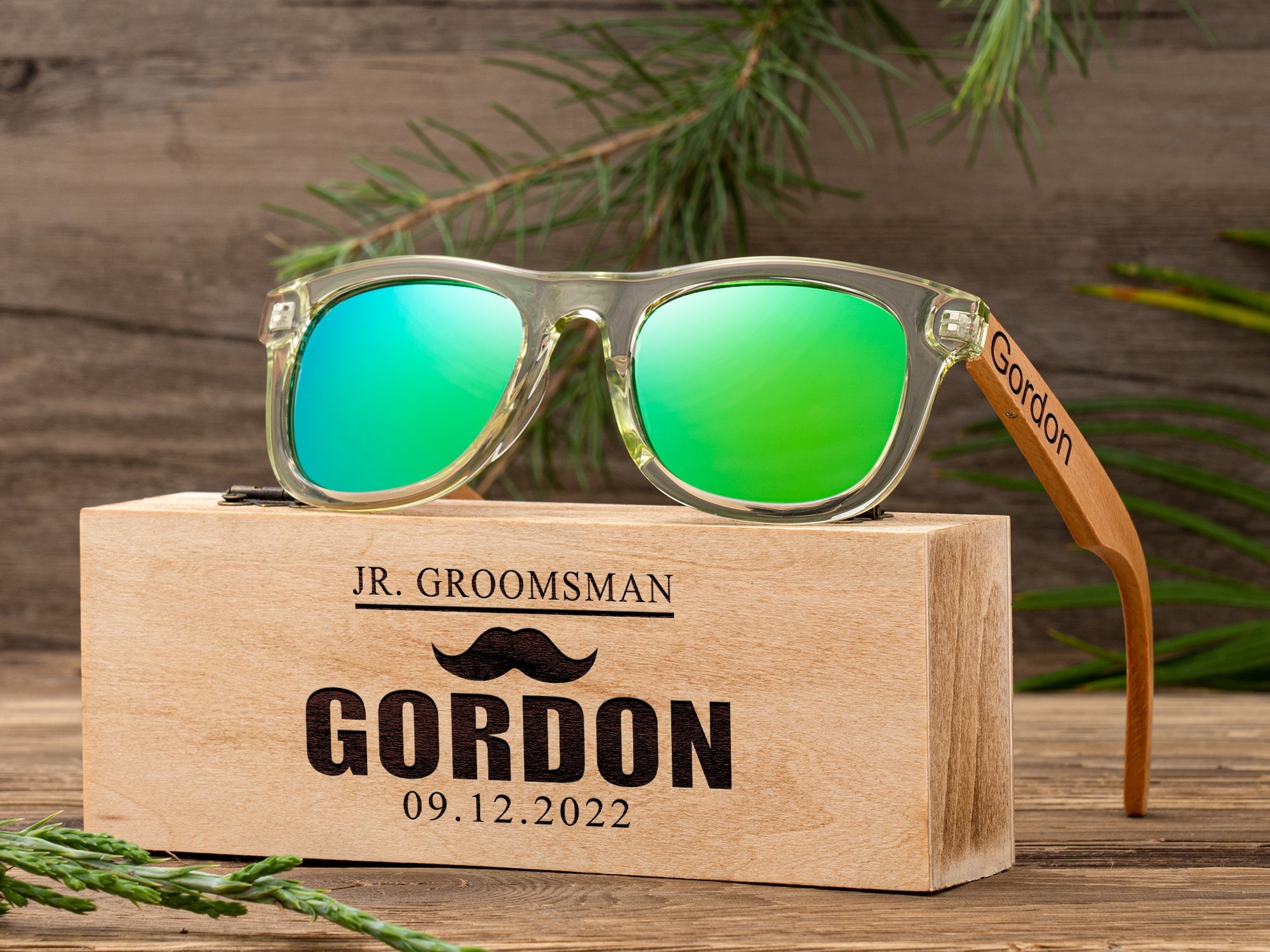 Engraved Ring Bearer Sunglasses - Groovy Groomsmen Gifts