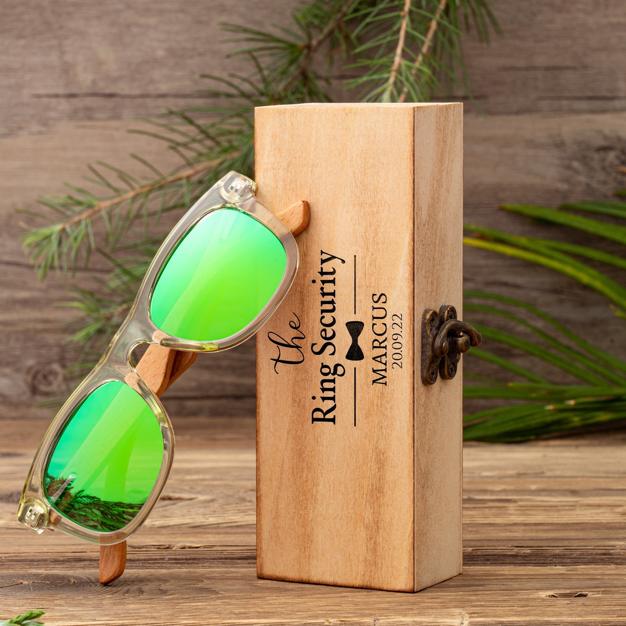 Engraved Ring Bearer Sunglasses - Groovy Groomsmen Gifts