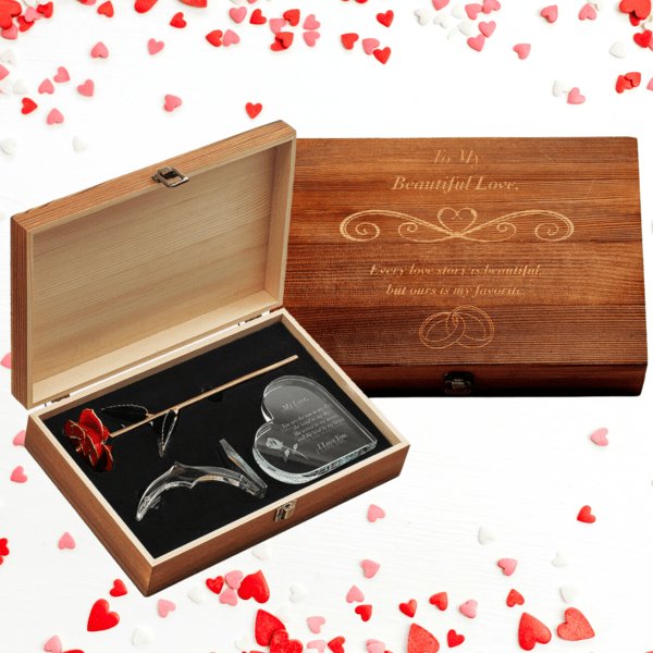 Gift Box Everlasting Love Luxury Anniversary Box by Groovy Groomsmen Gifts