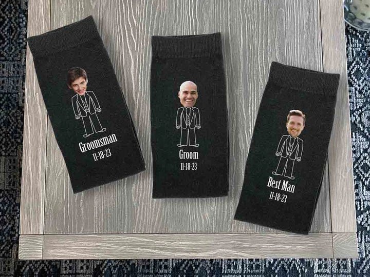 Face of the Wedding Party Socks - Groovy Groomsmen Gifts