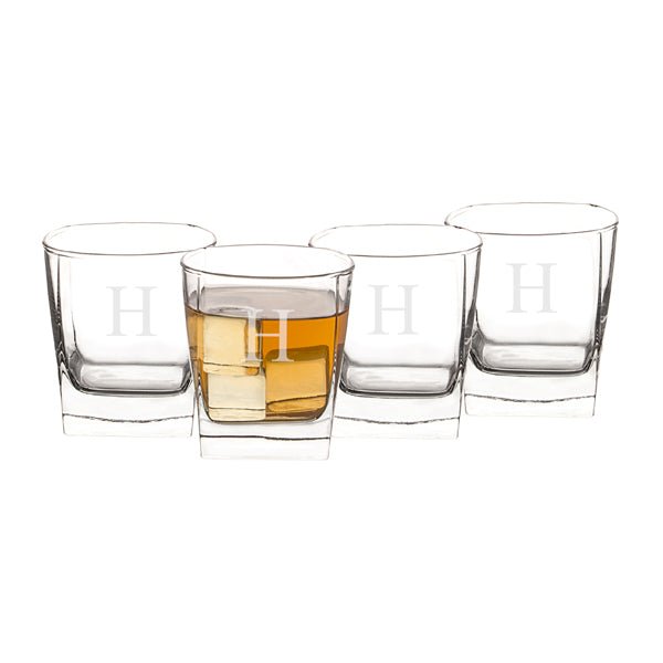 Whiskey Glasses Fashionable Four by Groovy Groomsmen Gifts