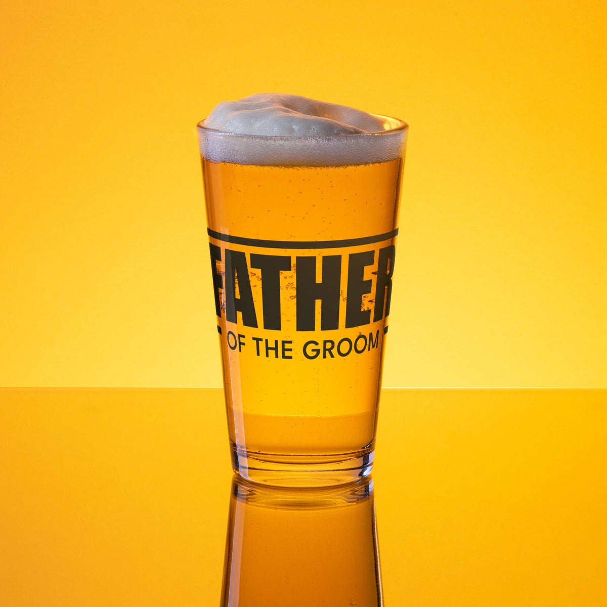 Father of the Groom Pint Glass by Groovy Groomsmen Gifts