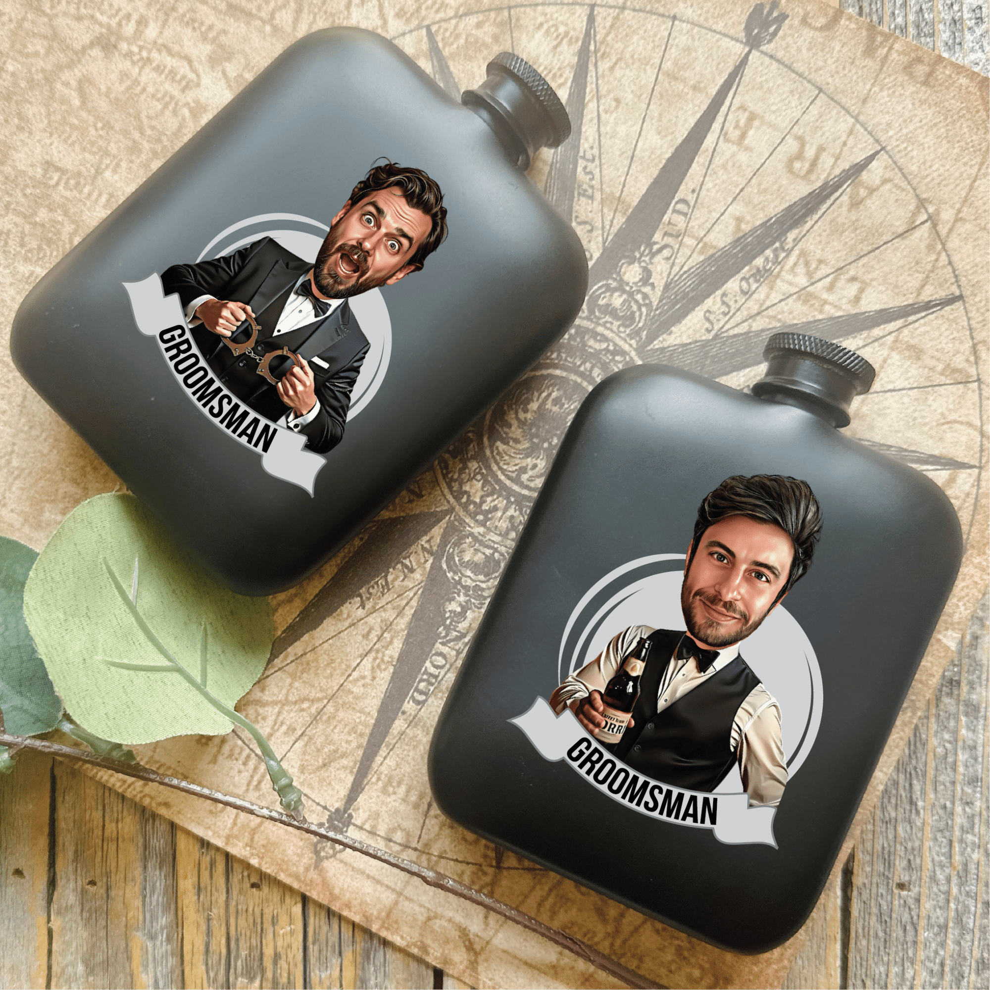 Flask Groomsmen Grins Flask by Groovy Groomsmen Gifts