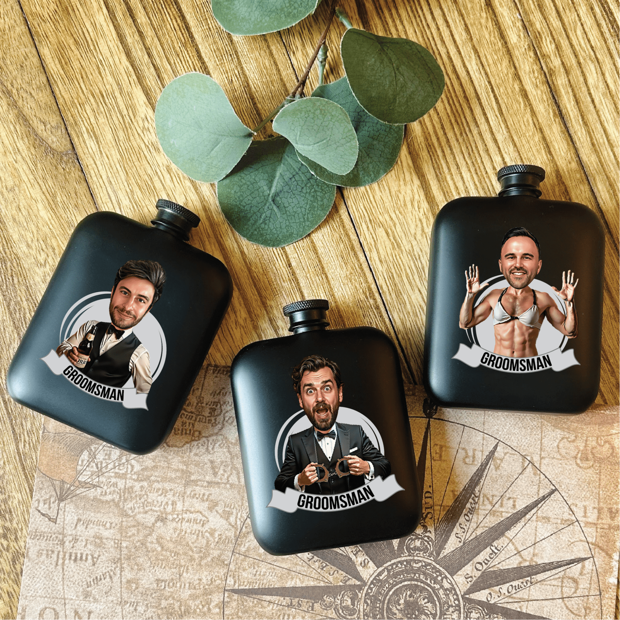 Flask Groomsmen Grins Flask by Groovy Groomsmen Gifts