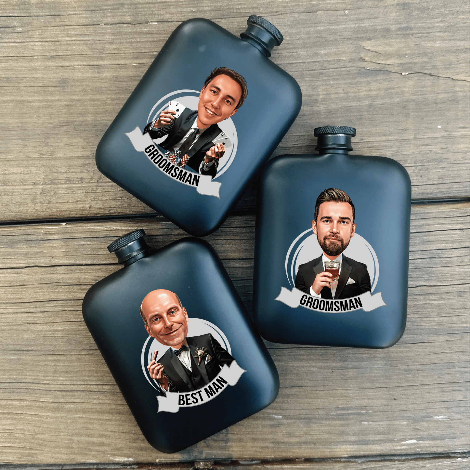 Flask Groomsmen Grins Flask by Groovy Groomsmen Gifts