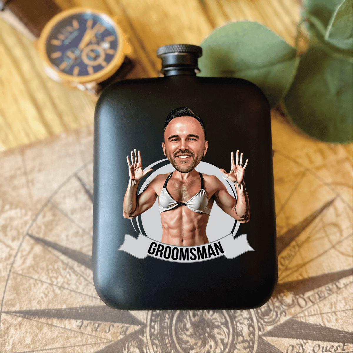 Funny groomsmen Flask by Groovy Groomsmen Gifts