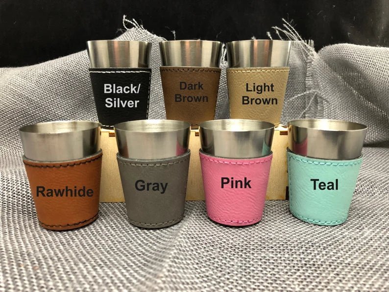 Flask Set Engraved Flask and Shot Glass Set by Groovy Groomsmen Gifts