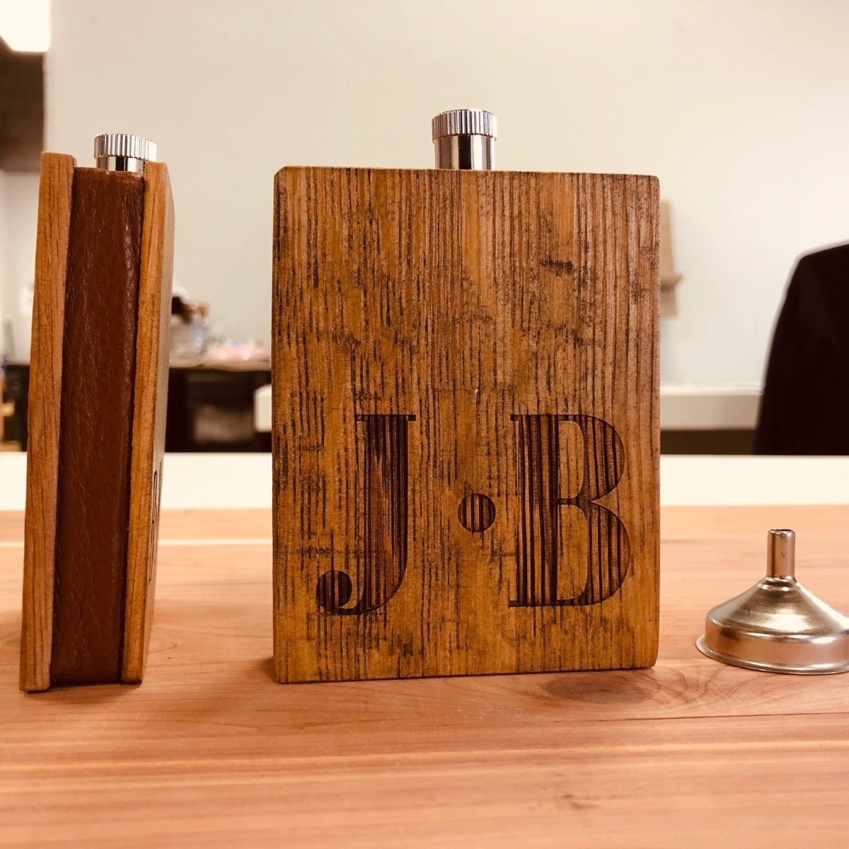 Flasks Bourbon Barrel Personalized Flask by Groovy Groomsmen Gifts